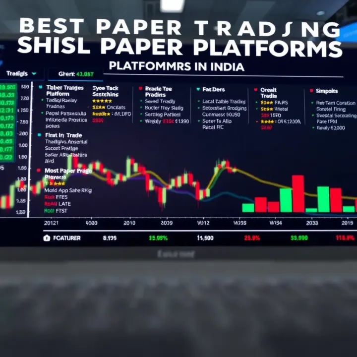 Comparison of Leading Paper Trading Platforms in India Graphical comparison of multiple paper trading platforms highlighting key features and user ratings