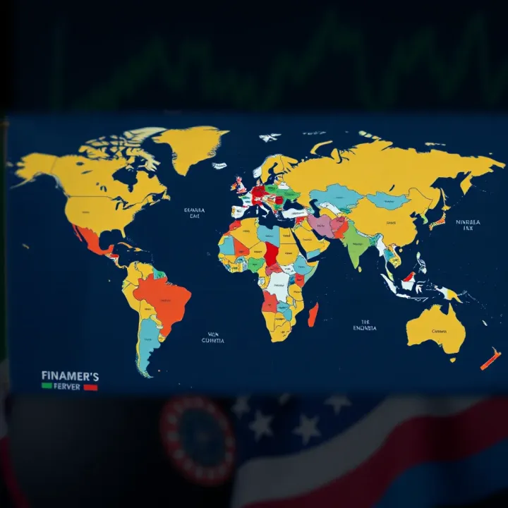 Global Overview of Leading Forex Trading Currencies World map highlighting key countries and their primary currencies used in the forex market