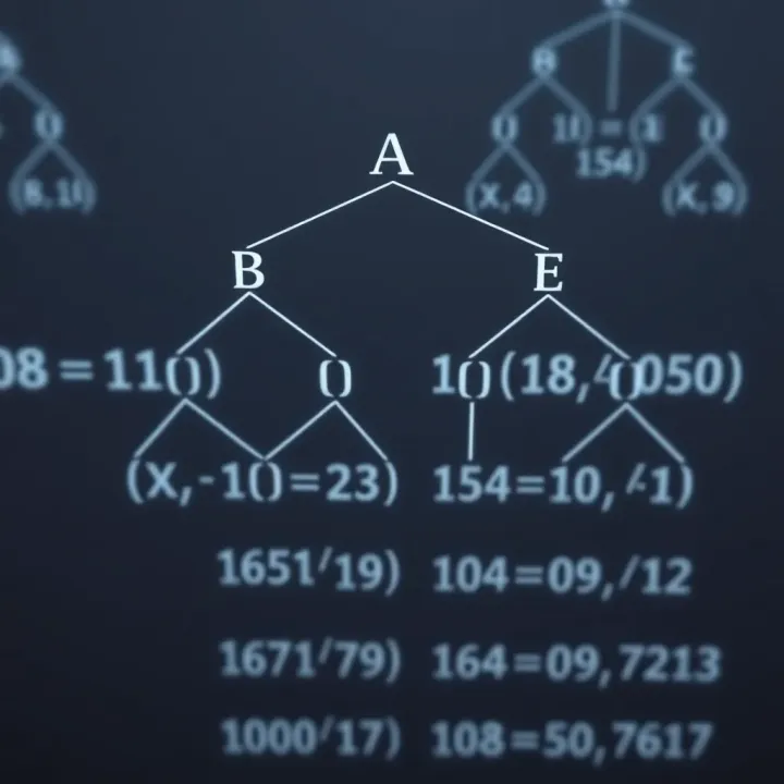 Diagram illustrating the structure of a binary search tree with nodes and branches