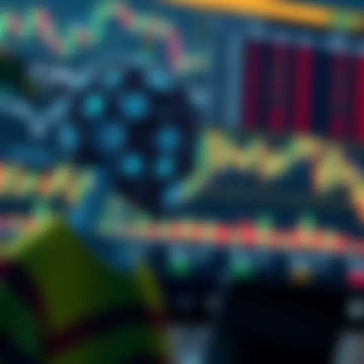 Artificial Intelligence Analyzing Financial Data for Smarter Trading Conceptual illustration of artificial intelligence technology analyzing financial charts for optimized stock trading decisions