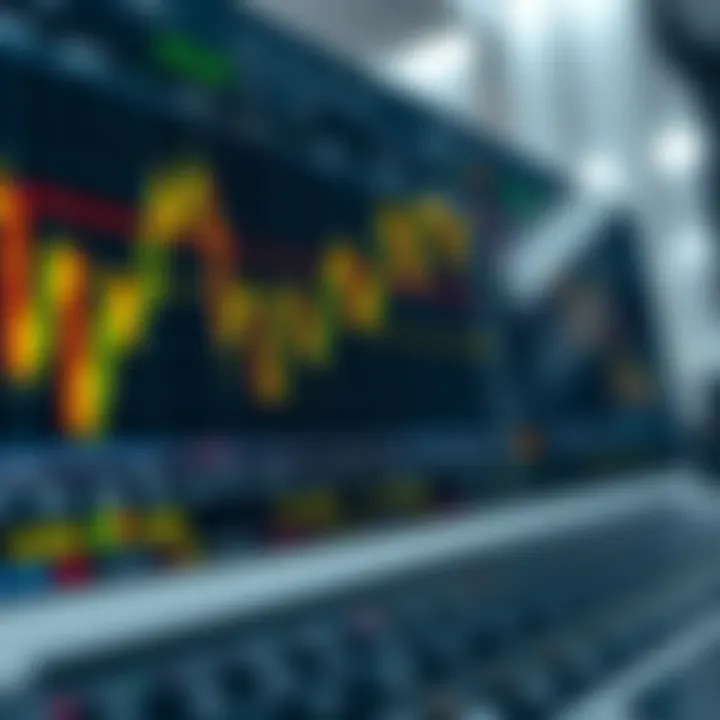 Illustration showing a digital trading interface with charts and binary options for Indian market
