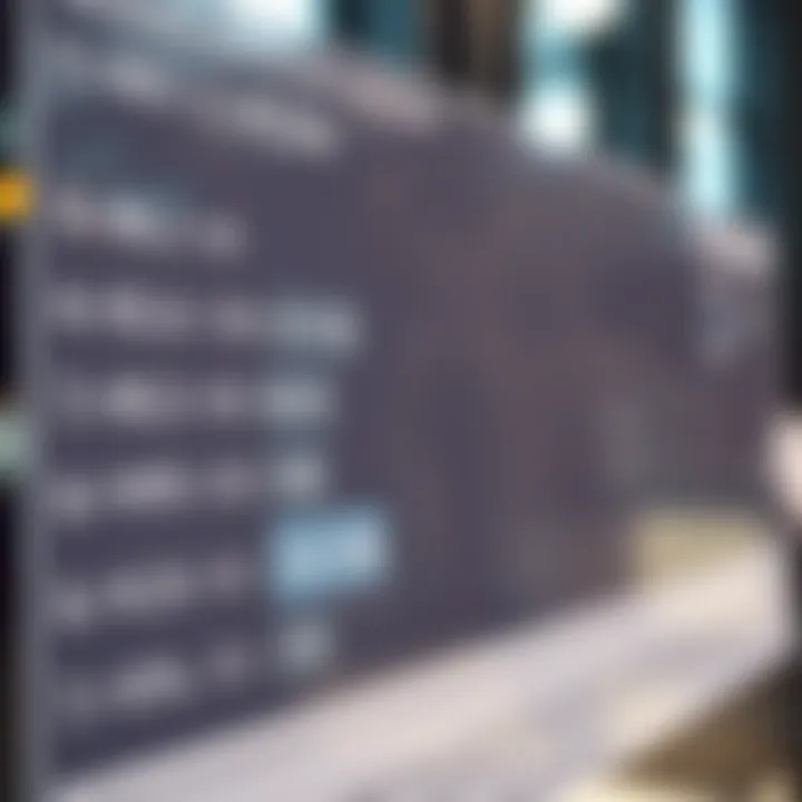 Chart displaying the calculation of search costs and probabilities used to determine the optimal arrangement of nodes in a binary search tree