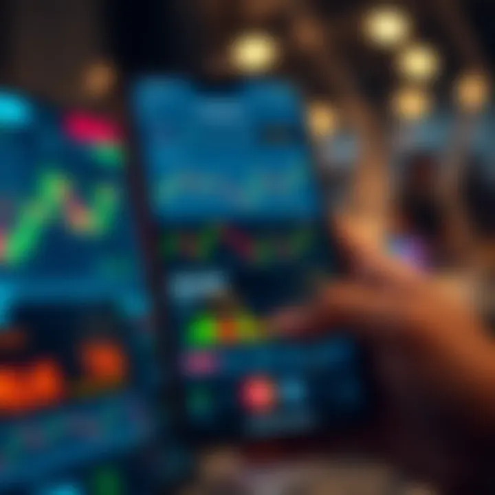 User-friendly trading app interface displaying market charts and portfolio details