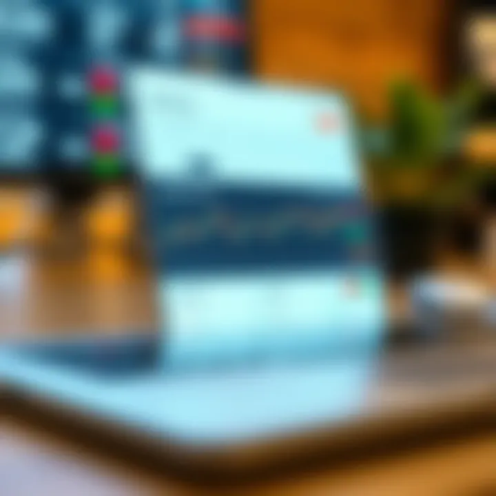 Dashboard interface of a trading app highlighting key features for investors