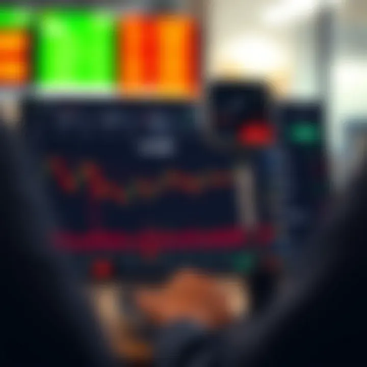 Dashboard of a popular trading app showing stock charts and investment options