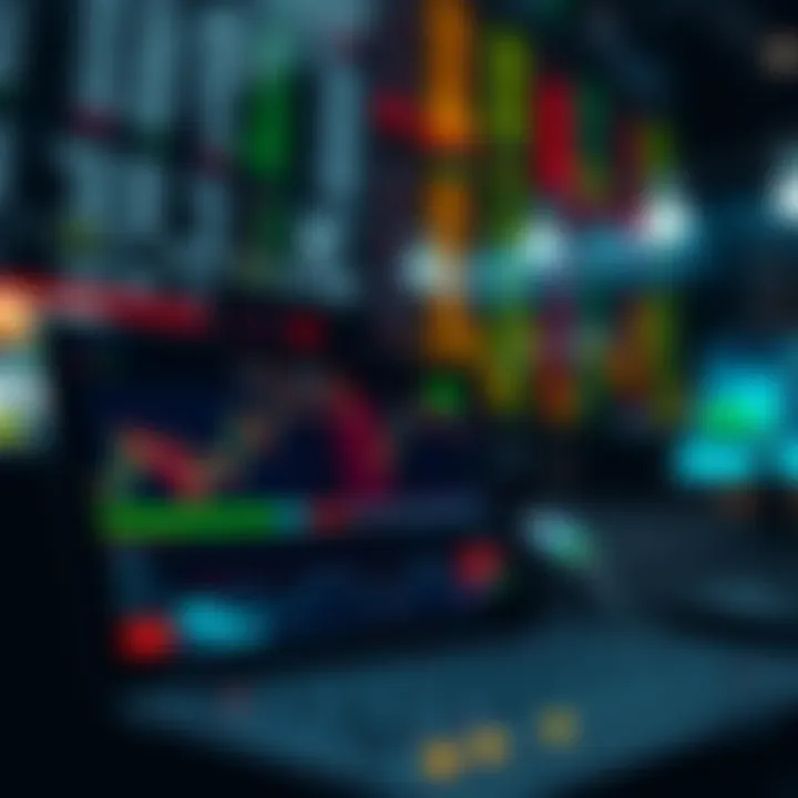 User interface of a popular Indian online trading app showing stock charts and market data