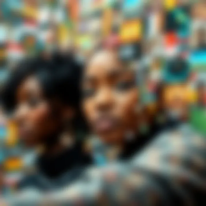 Colorful mosaic blending diverse elements to reflect inclusivity and breaking away from binary limitations