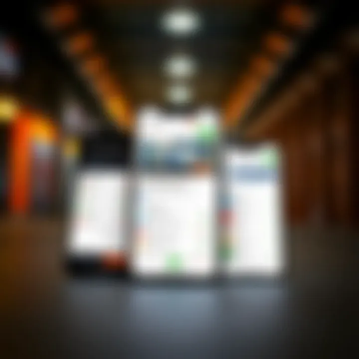 Comparison of different trading app interfaces highlighting features like security, fees, and user experience