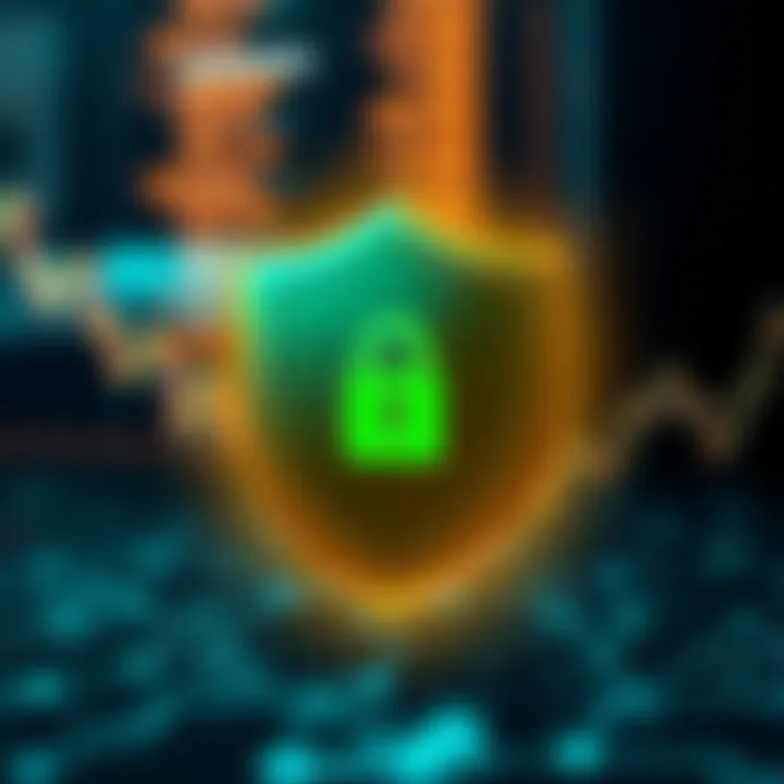 Security shield icon representing advanced encryption and safety features of the trading application