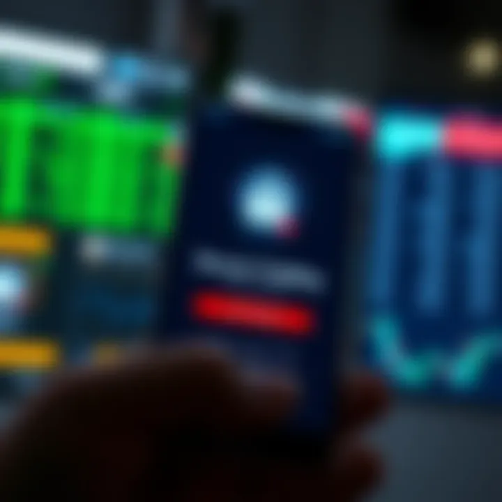 Secure mobile app login screen emphasizing authentication and data protection features