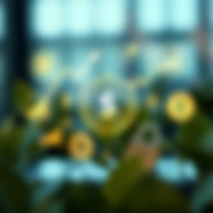 Illustration of financial growth and security symbols representing benefits and risks of trading without initial capital