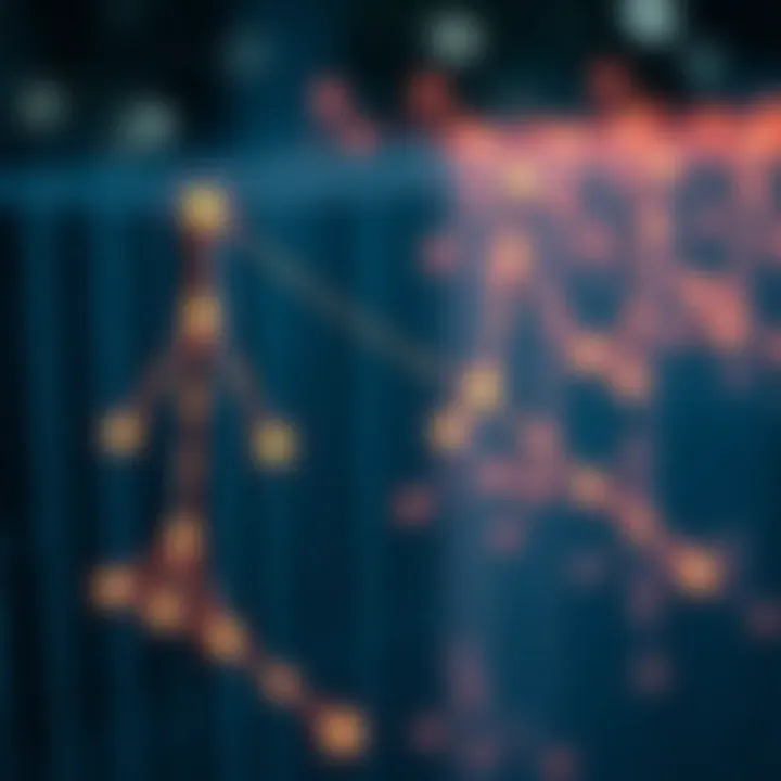 Visualization of traversal path in a one-way threaded binary tree demonstrating efficient navigation