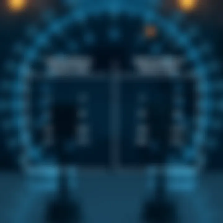 Graphical comparison of search efficiency between regular and optimal binary search trees