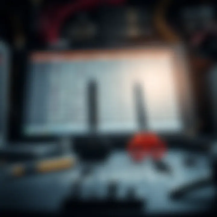 Visual representation of various tools used for converting binary code in programming and electronics