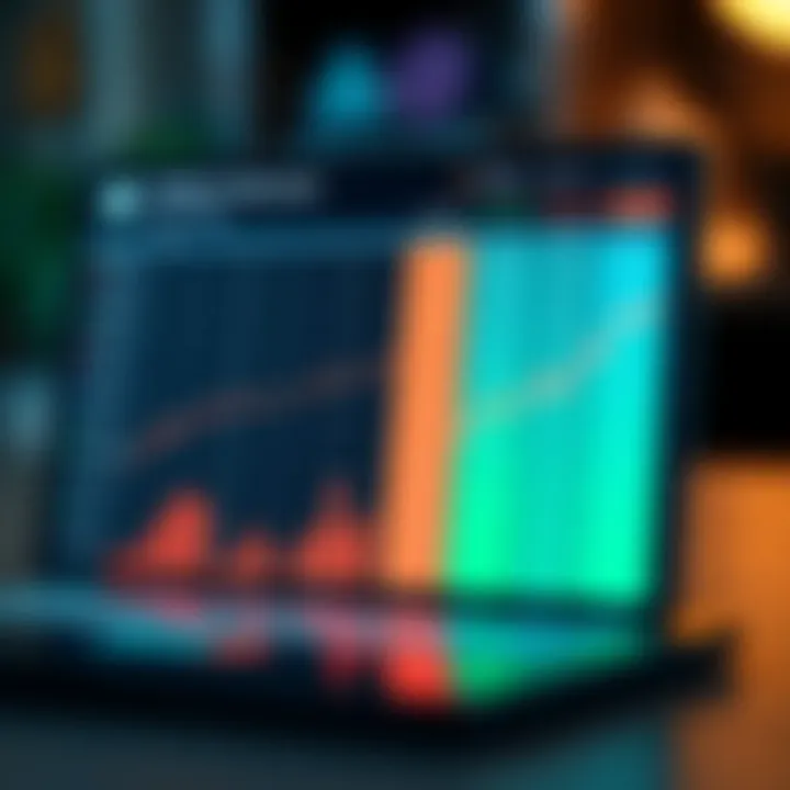 Comparative chart displaying performance metrics of popular trading applications