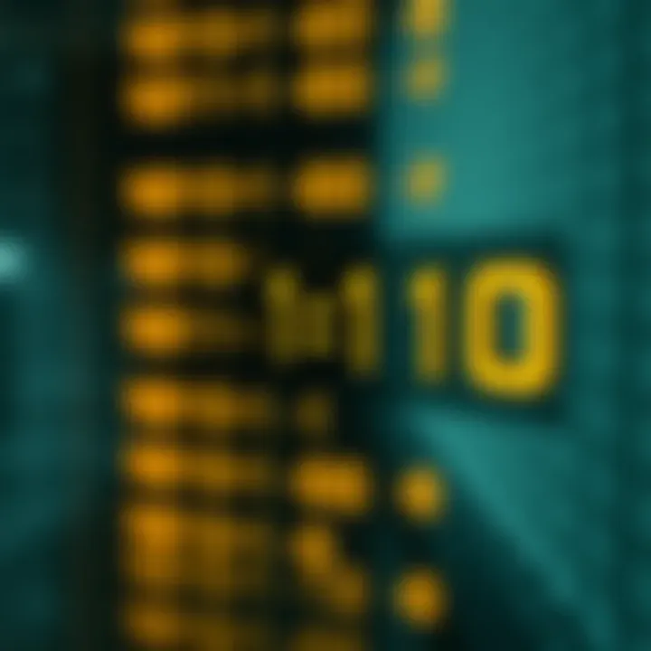 Illustration of binary arithmetic operations including addition and subtraction with binary digits