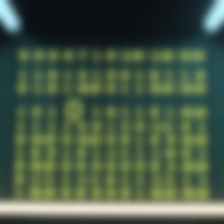 Diagram illustrating the representation of data using binary code with zero and one symbols