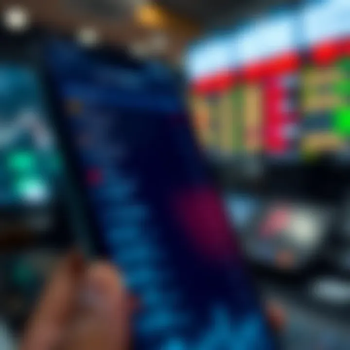 User interface showing a variety of options and features on a low brokerage trading application