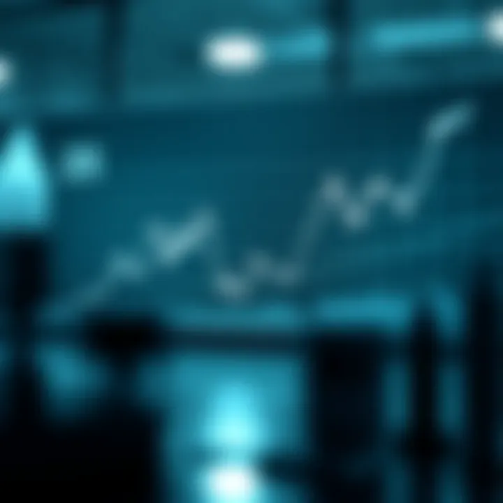 Line chart displaying ascending and descending trends with clear peaks and troughs