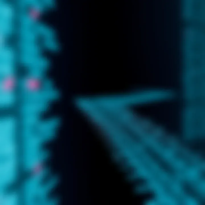 Visual representation of linear search algorithm progressing sequentially through data elements