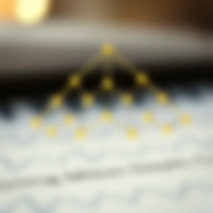 Diagram showcasing a binary tree with nodes connected to illustrate the concept of maximum depth