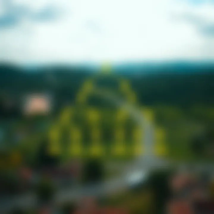 Diagram illustrating the concept of binary tree height with nodes connected in hierarchical levels