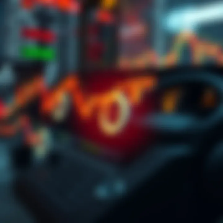 Illustration of secure online forex trading with risk management icons