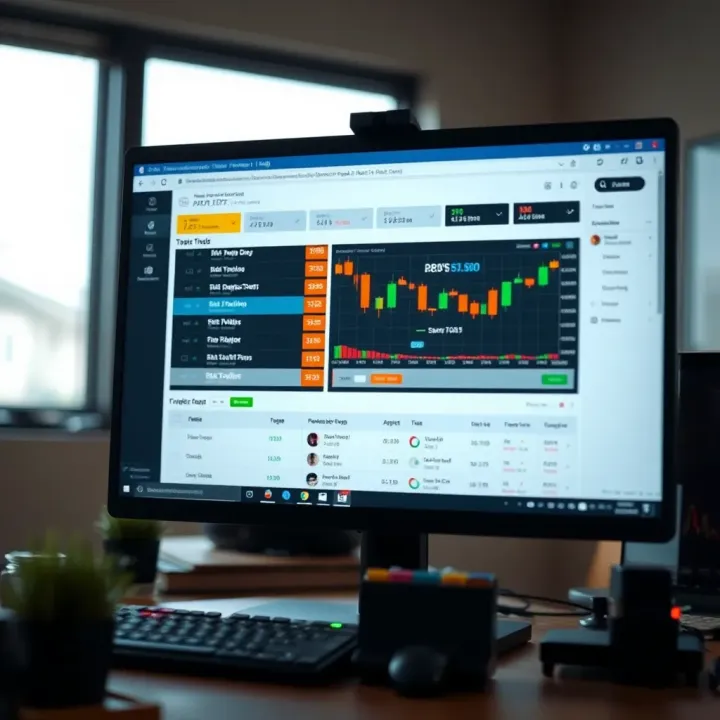 Feature Comparison of Leading Paper Trading Platforms Comparison of features and benefits of various paper trading websites on a computer screen