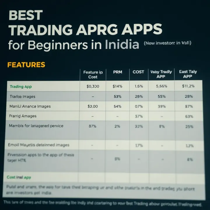 Comparison chart of popular trading apps highlighting features, costs, and support for new investors in India