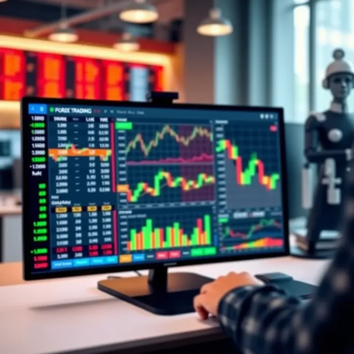 Dashboard displaying various forex trading tools and real-time market data on a digital platform