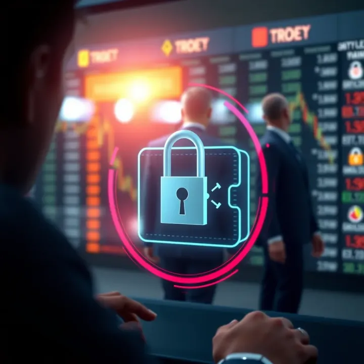 Security Features in Indian Money Trading Applications Secure digital wallet icon representing encryption and safety features in trading apps