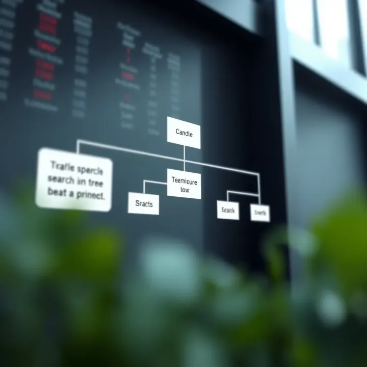 Flowchart showing dynamic programming approach to minimize search cost in binary search trees