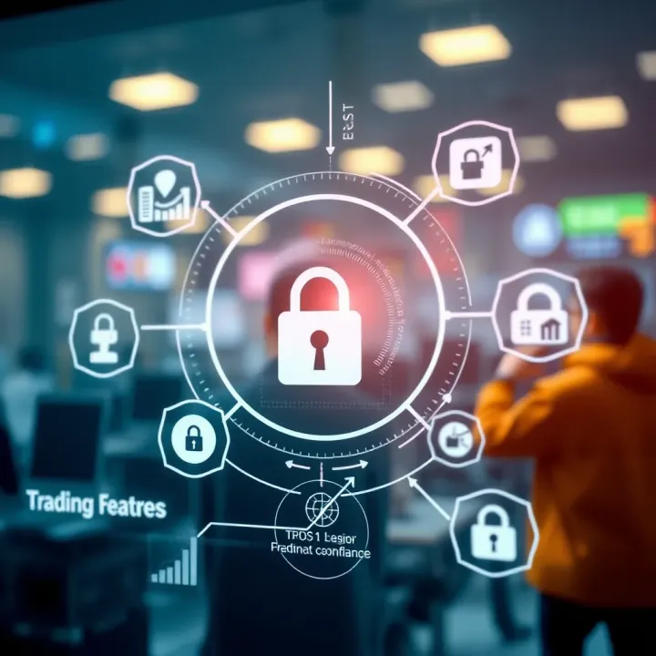Security and Compliance in Indian Trading Apps Graphical representation of security features and compliance measures in a digital trading environment