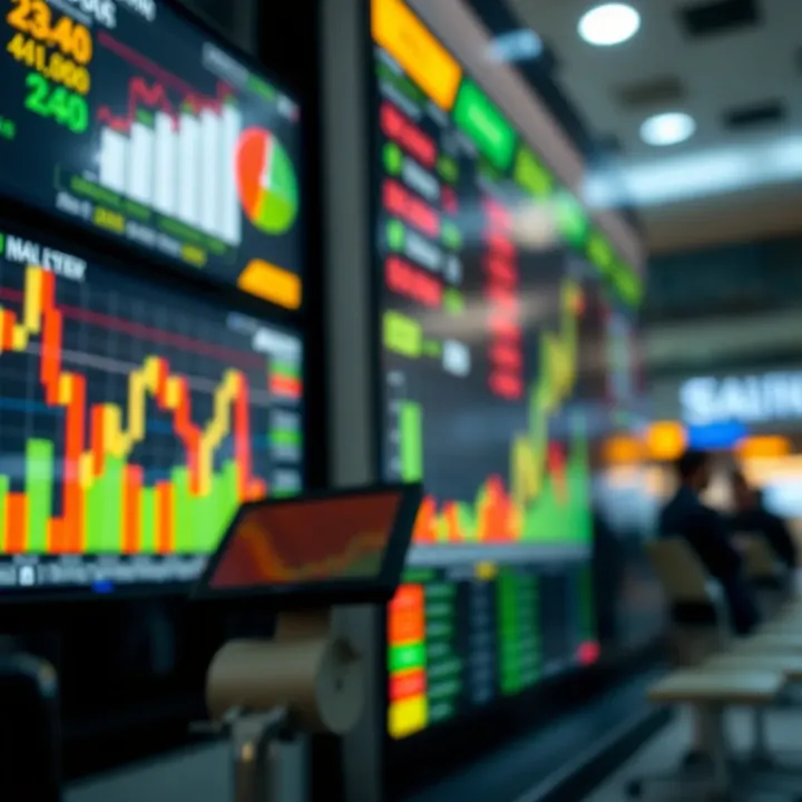 Illustration of stock market sectors highlighting key players and trends for intraday trading