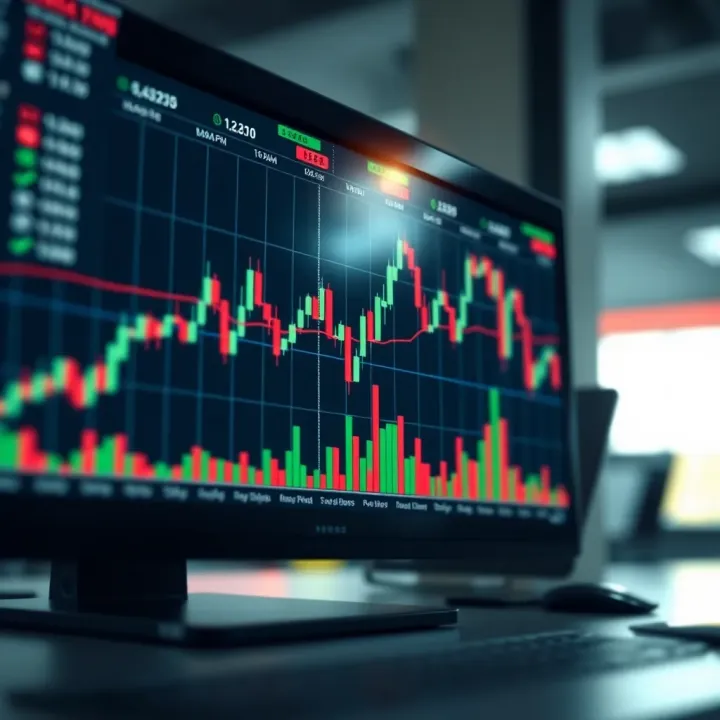 Intraday trading strategy chart showing market trends and candlestick patterns