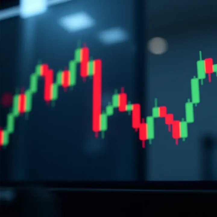 Bearish harami candlestick pattern signaling possible market downtrend