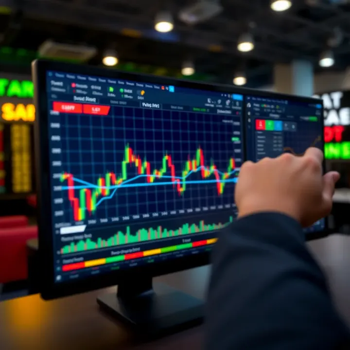 Detailed graphical representation of live options trading interface with charts and data for Indian markets