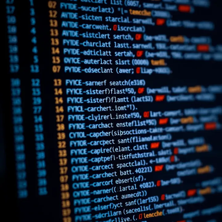 Python Code Implementation of Binary Search Code snippet showing a Python function implementing binary search on a sorted list with highlighted key operations