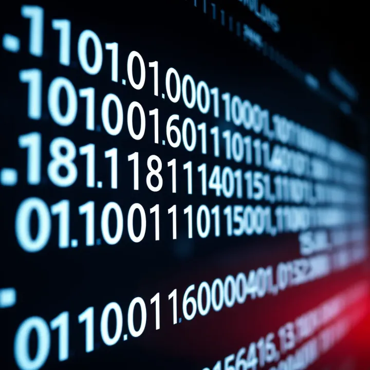 Binary Digits Corresponding to Decimal Values Visual chart showing binary digits corresponding to decimal values from one to ten