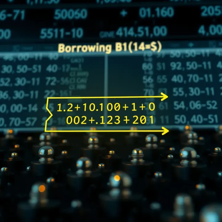 Diagram showing the method of borrowing during binary subtraction