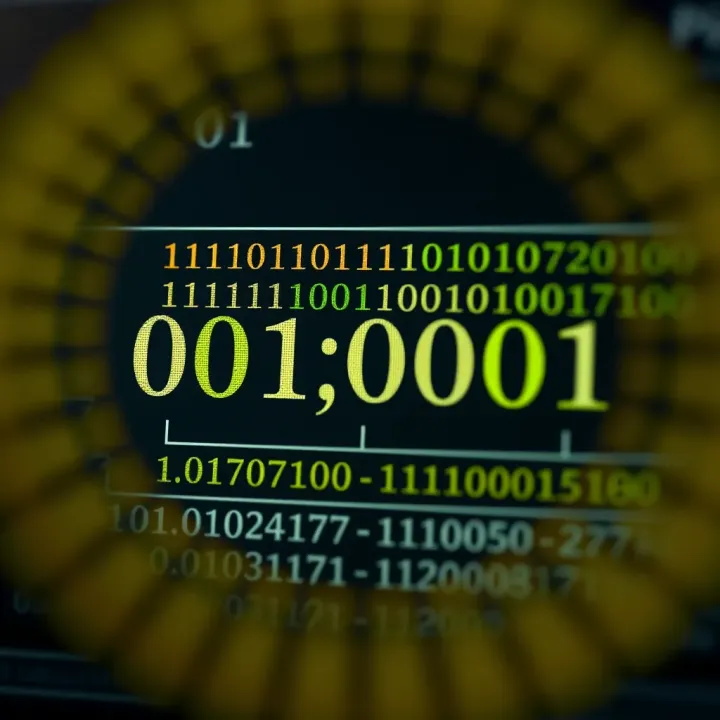 Diagram illustrating binary number positions and their decimal values