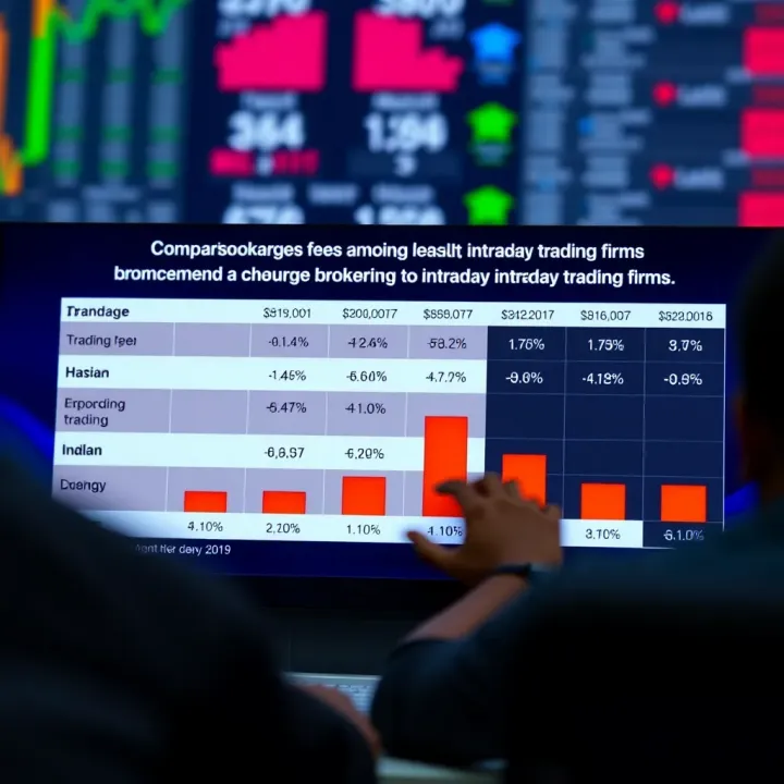 Chart illustrating brokerage fee comparison across major Indian intraday trading firms