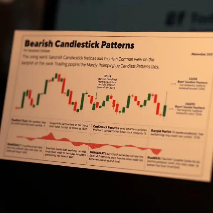 Common Bearish Candlestick Patterns Explained Diagram showcasing various bearish candlestick patterns used in technical analysis, highlighting their shapes and implications