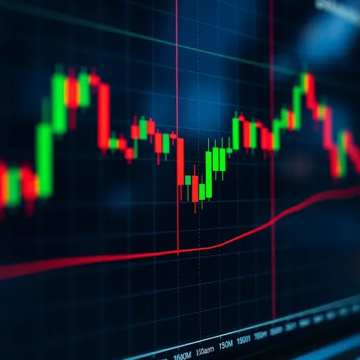 Bullish and bearish candlestick patterns on a daily trading chart