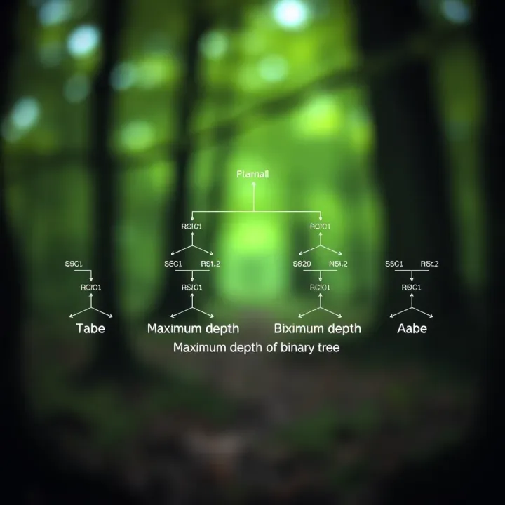 Recursive Approach to Determine Maximum Depth of Binary Tree Flowchart showing recursive traversal used to calculate maximum depth of a binary tree