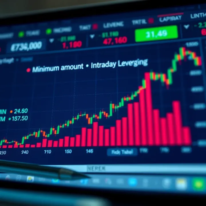 Chart showing the relationship between margin, leverage, and capital in intraday trading