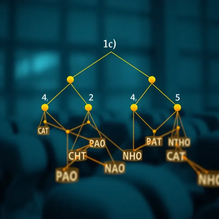 Diagram illustrating the structure of a one-way threaded binary tree with pointers indicating threading links