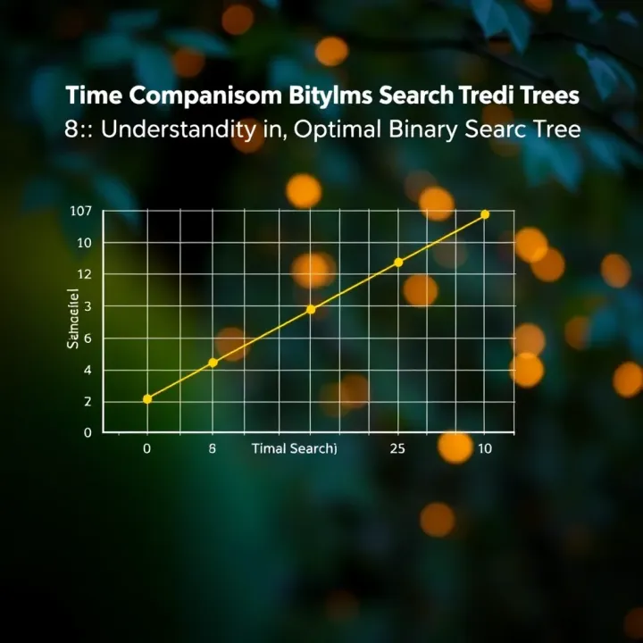 Chart illustrating the comparison of computational costs between standard and optimal binary search tree algorithms