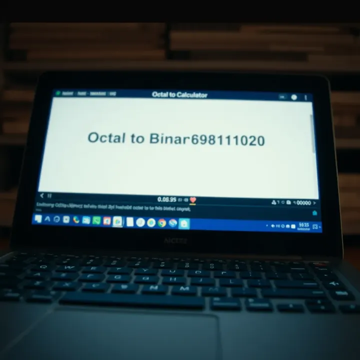 Demonstration of Octal to Binary Calculator in Action Screenshot of an online tool converting octal input into binary output